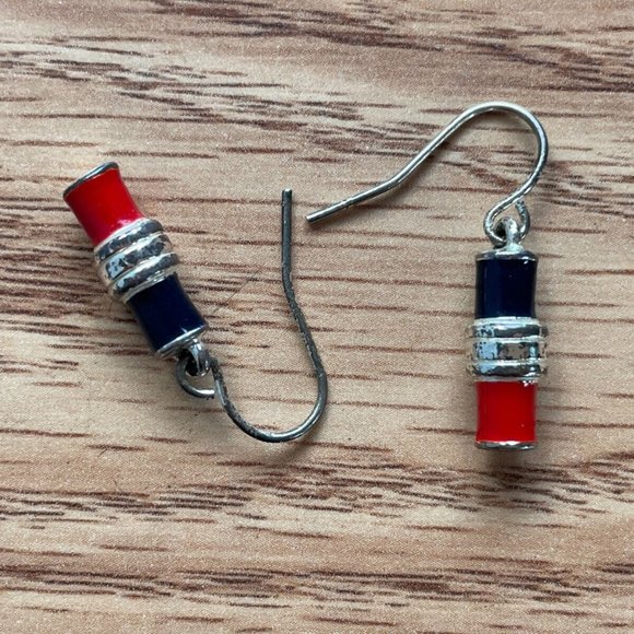 Women Earrings Blue/Red Tone Fashion Earrings - Picture 7 of 7